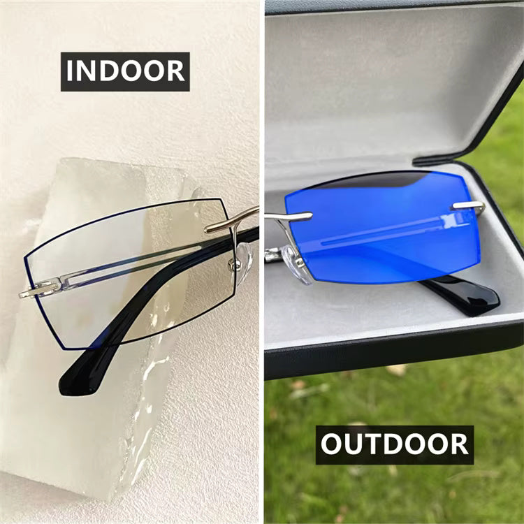 Lunettes photochromiques anti-lumière bleue à reflet bleu