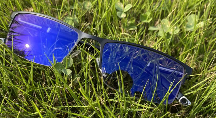 2025 lunettes photochromiques en métal, anti-reflet, UV400, lumière bleue.