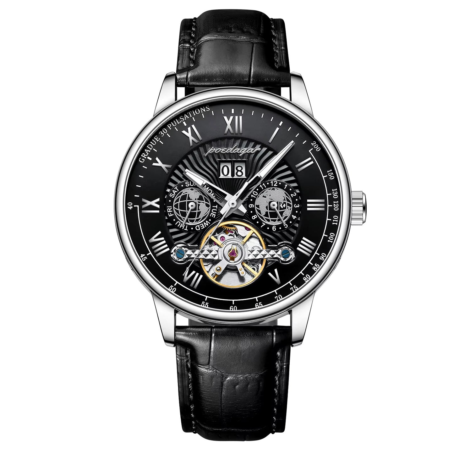 Montre automatique de luxe Poedagar 1409
