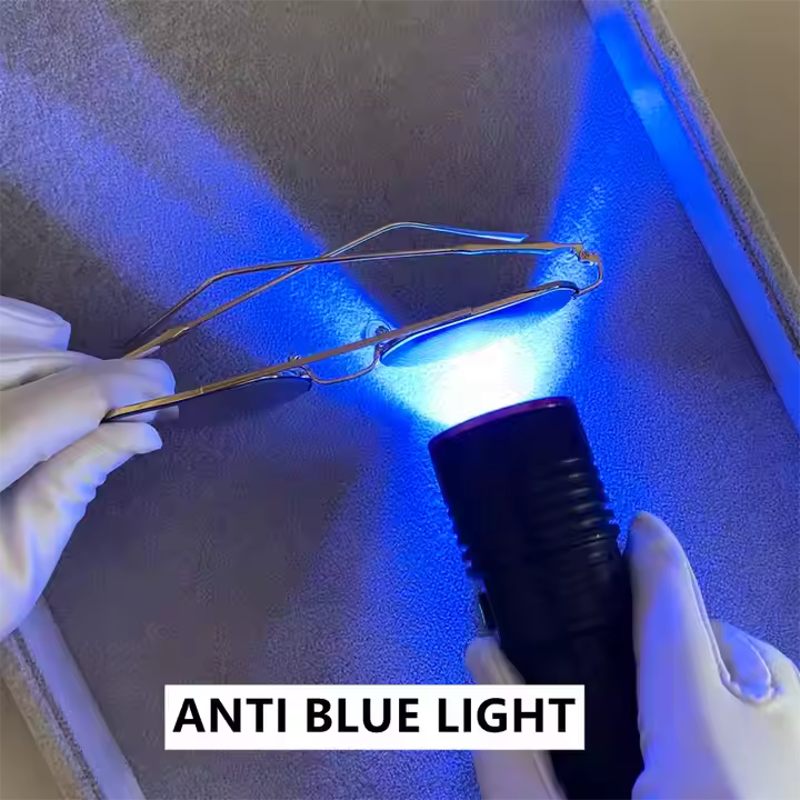 Lunettes photochromiques anti-lumière bleue à reflet bleu