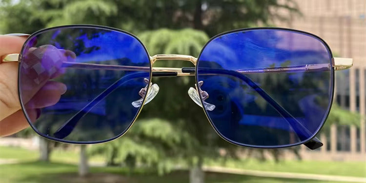2025 lunettes unisexe photochromiques en métal, anti-reflet, UV400, lumière bleue.