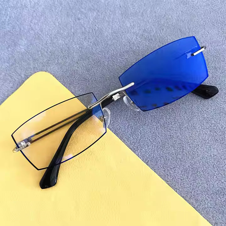Lunettes photochromiques anti-lumière bleue à reflet bleu