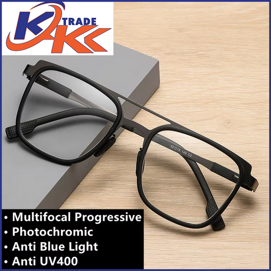 Lunettes de lecture progressives Photochromique Presbytie Multifocal Anti Lumière Bleue