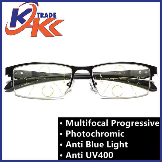 LUNETTES DE LECTURE PROGRSSIVES MULTIFOCAL PHOTOCHROMIQUES