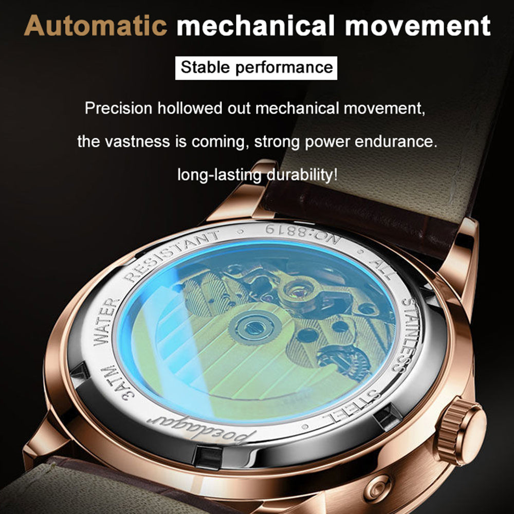 Montre automatique de luxe Poedagar 1409