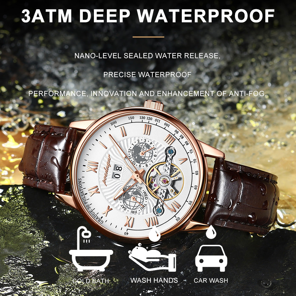 Montre automatique de luxe Poedagar 1409