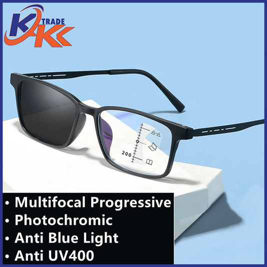 Lunettes de lecture photochromiques multifocales progressives homme anti lumière bleue 2025 lunettes progressives multifocales photochromiques